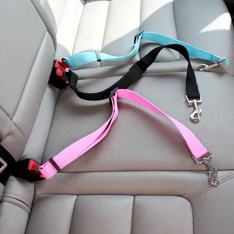 Pet Car Seat Belt — Adjustable Safety Harness Seatbelt for Dogs