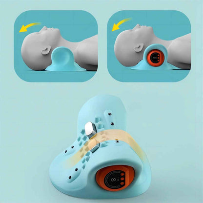 EMS Cervical Massager Stretcher — Adjustable 6-Speed Neck Traction with Heat