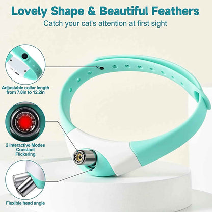 Laser Cat Collar — Automatic Rotating Laser Toy Collar for Indoor Cats