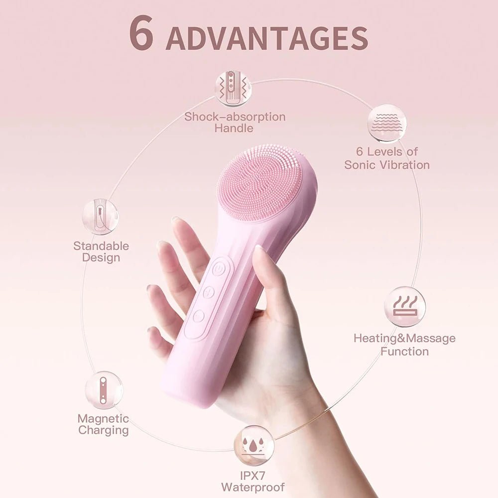 Sonic Waterproof Facial Cleansing Brush - SBDS WORDTR-10352beauty deviceexfoliating brushface massager