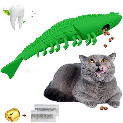 Pet Toothbrush Toy — Silicone Dental Chew Toy for Cats & Dogs