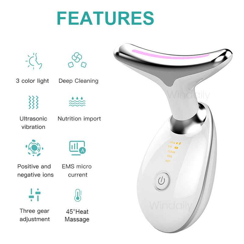 EMS Facial Lifting Device — Neck & Face Toning with Microcurrent Therapy