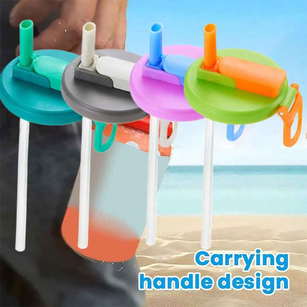Soda Can Lid Cover with Built-In Straw — Keeps Cans Fresh, Spill-Free and Insect-Free Outdoors
