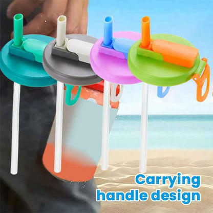 Soda Can Lid Cover with Built-In Straw — Keeps Cans Fresh, Spill-Free and Insect-Free Outdoors
