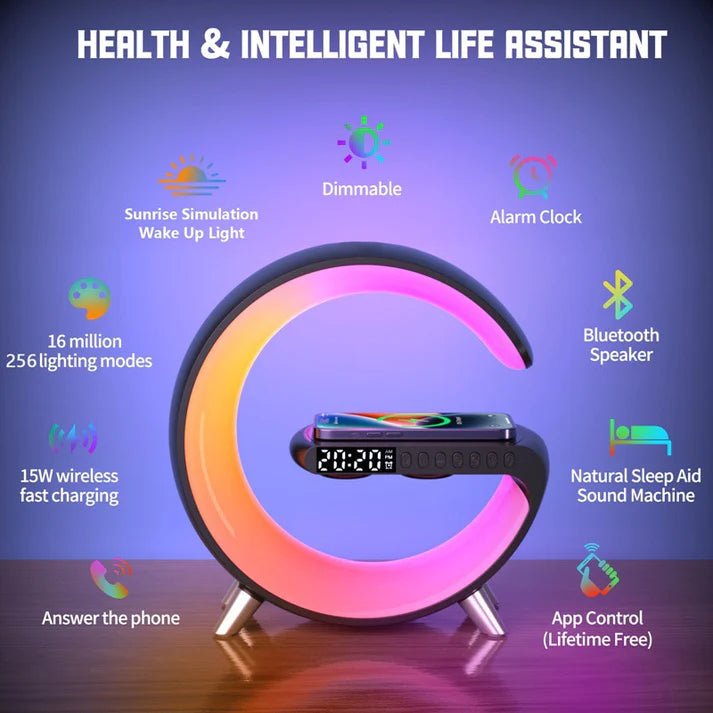 Wireless Charging Bluetooth Lamp - SBDS WORDTR-2153bluetooth lampsleep sound machinesmart bedside lamp