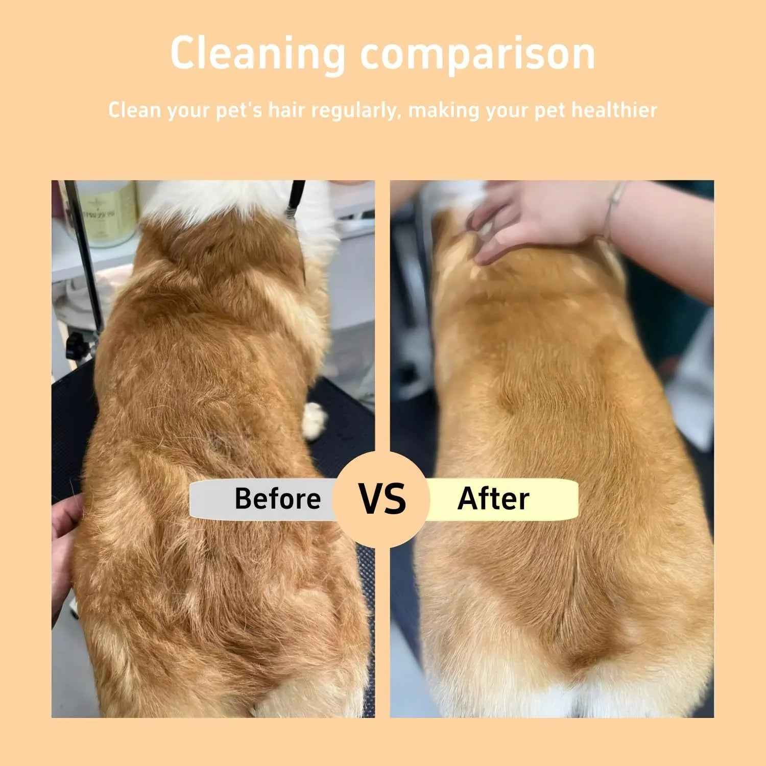 Pet Hair & Flea Comb — Self-Cleaning Dual-Style Grooming Comb for Cats & Dogs