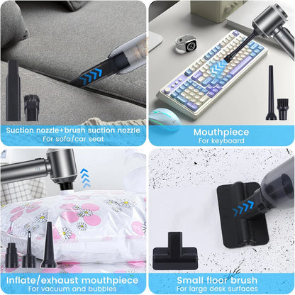 Handheld cordless vacuum cleaning car dashboard and tight corners with crevice tool - SBDS WORD Canada