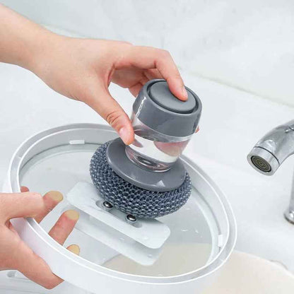 Soap Dispensing Dish Brush — Built-In Dispenser Scrub Brush for Kitchen Canada SBDS WORD