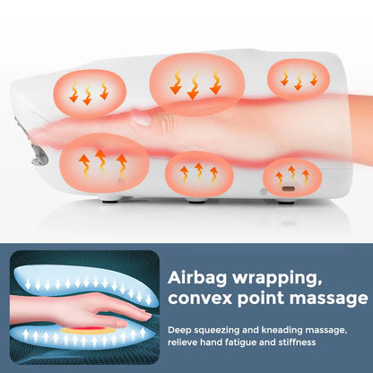 Wireless Electric Hand Massager — Heat Compression for Arthritis, Carpal Tunnel & Joint Pain SBDS WORD