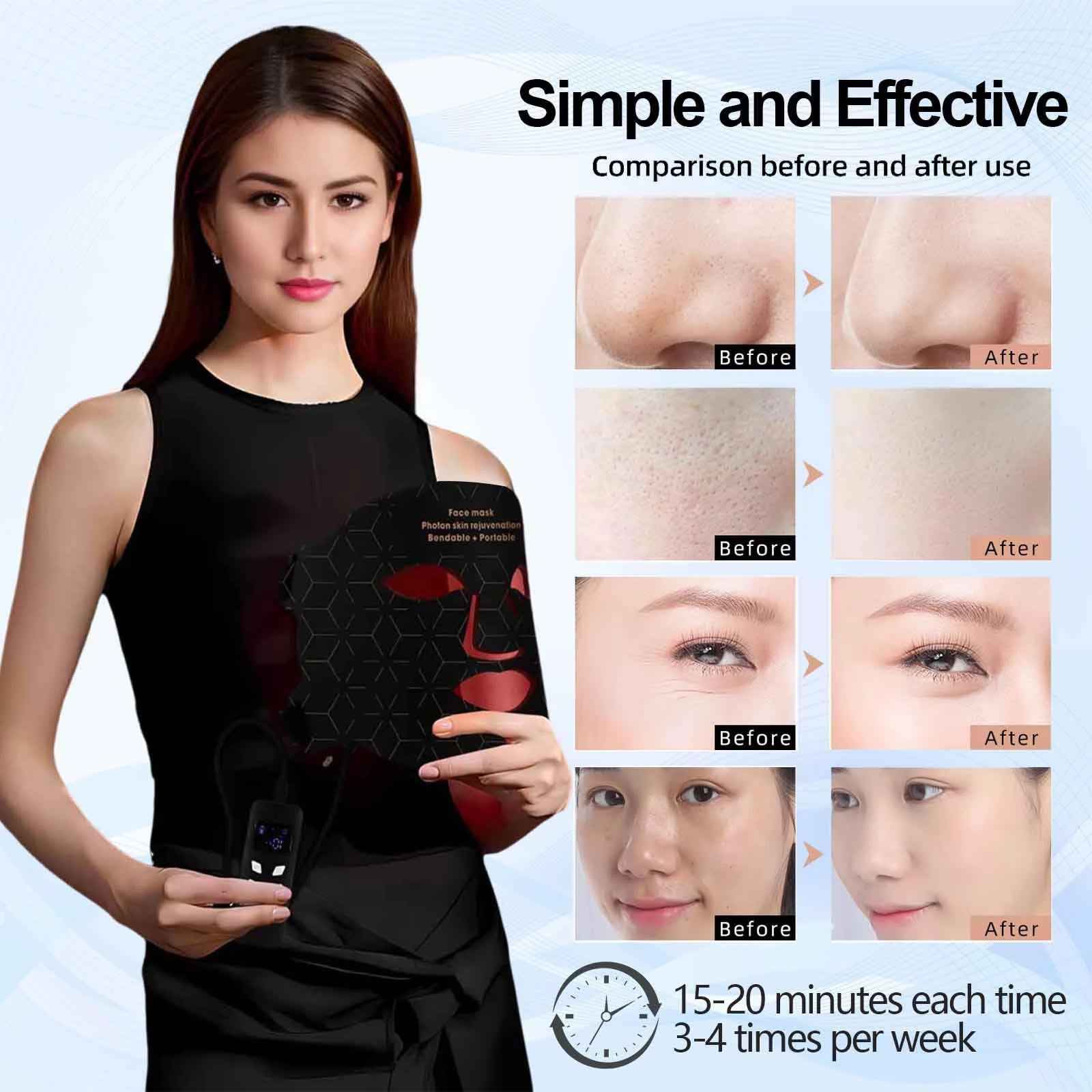 Facial Red Light Therapy Mask SBDS WORD