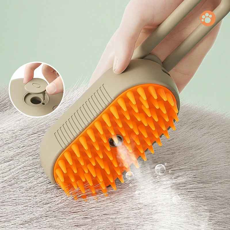 3-in-1 Cat Steam Brush Upgraded — Steam Grooming & Hair Removal, Rechargeable