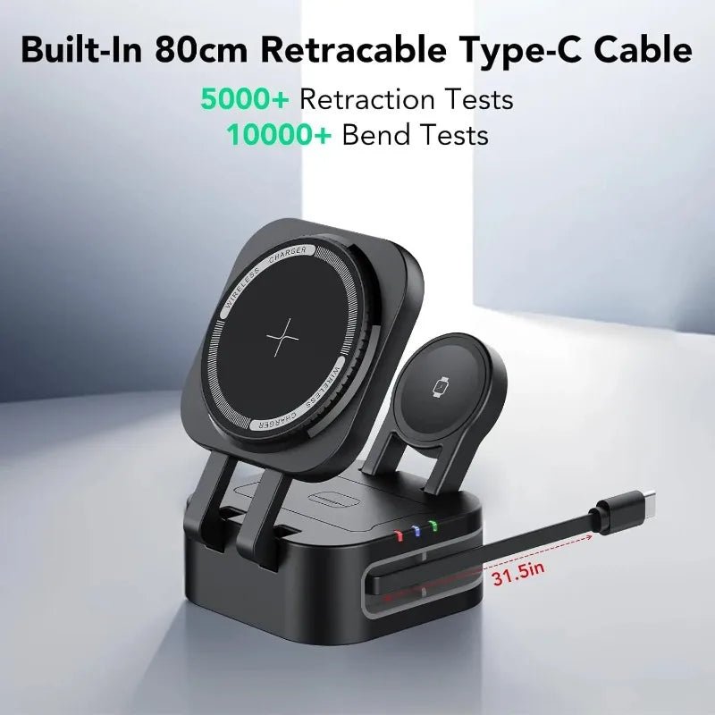 Magnetic 3 in 1 Wireless Charger Station With Extension Cords - SBDS WORDTR-101363 - in - 1 chargerApple accessoriesiPhone charger