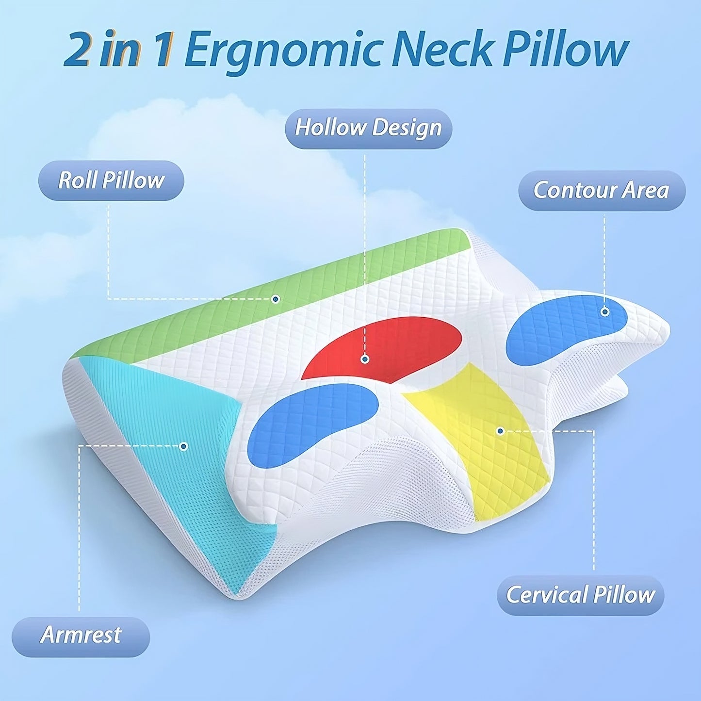 Memory Foam Cervical Pillow SBDS WORD