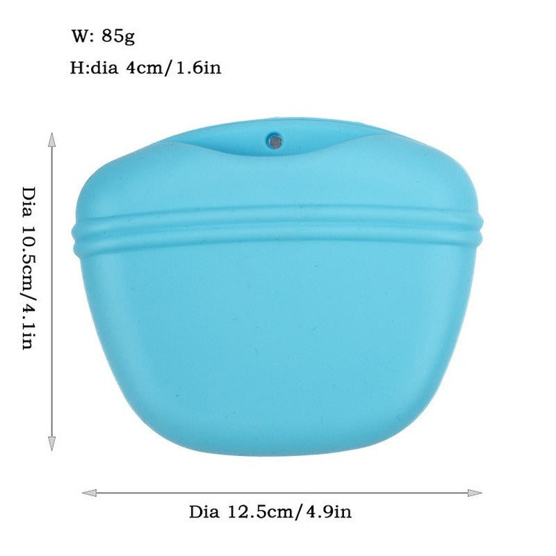 Silicone Dog Treat Pouch — Clip-On Training Bag for Dog Walks Canada SBDS WORD