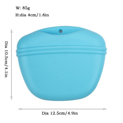 Silicone Dog Treat Pouch — Clip-On Training Bag for Dog Walks Canada SBDS WORD