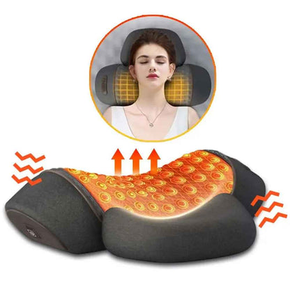 Electric Neck Massage Pillow — Heating & Vibration for Neck Pain Relief