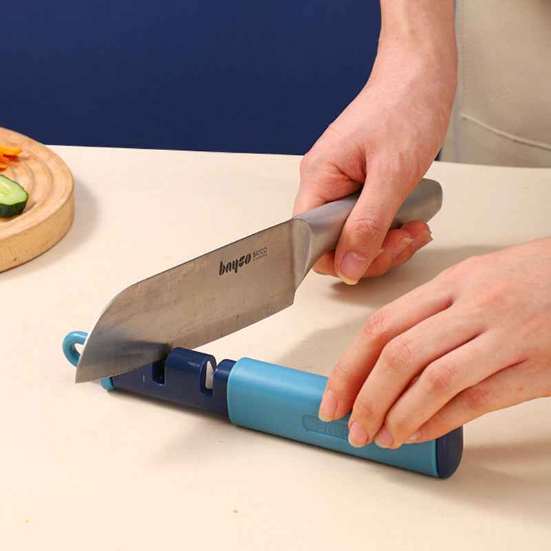 2-in-1 Fruit Peeler & Knife Sharpener — Stainless Steel Kitchen Tool Canada SBDS WORD