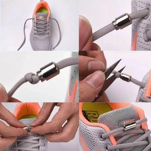 Elastic No Tie Metal Shoelaces SBDS WORD