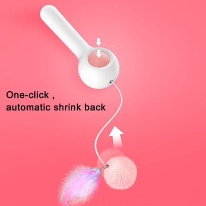 Cat Retractable Stick Feather Toy SBDS WORD