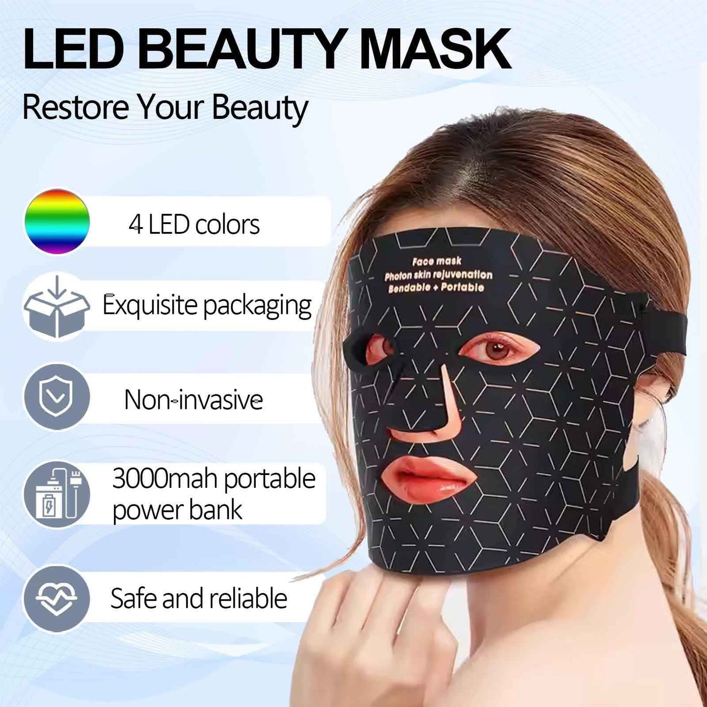 Facial Red Light Therapy Mask SBDS WORD