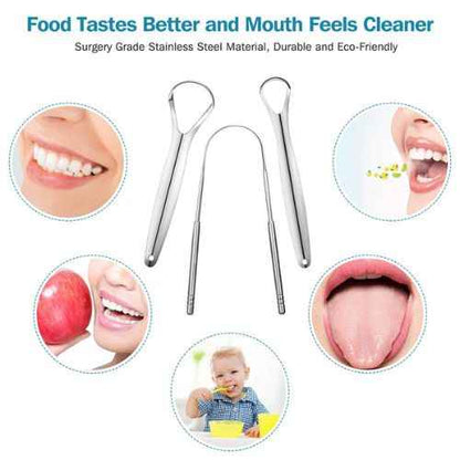 Tongue Scraper Brush — Remove Bacteria and Bad Breath at the Source With Daily Use