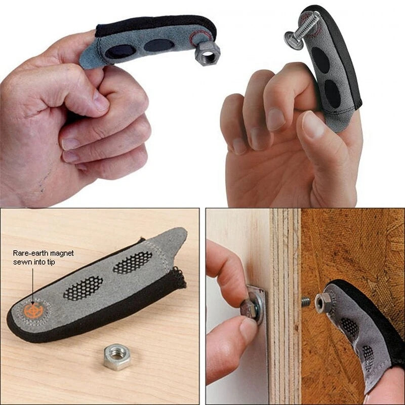Magnetic Fingertip Sleeve — Pick-Up Tool for Screws, Nails & Small Metal Parts Canada SBDS WORD