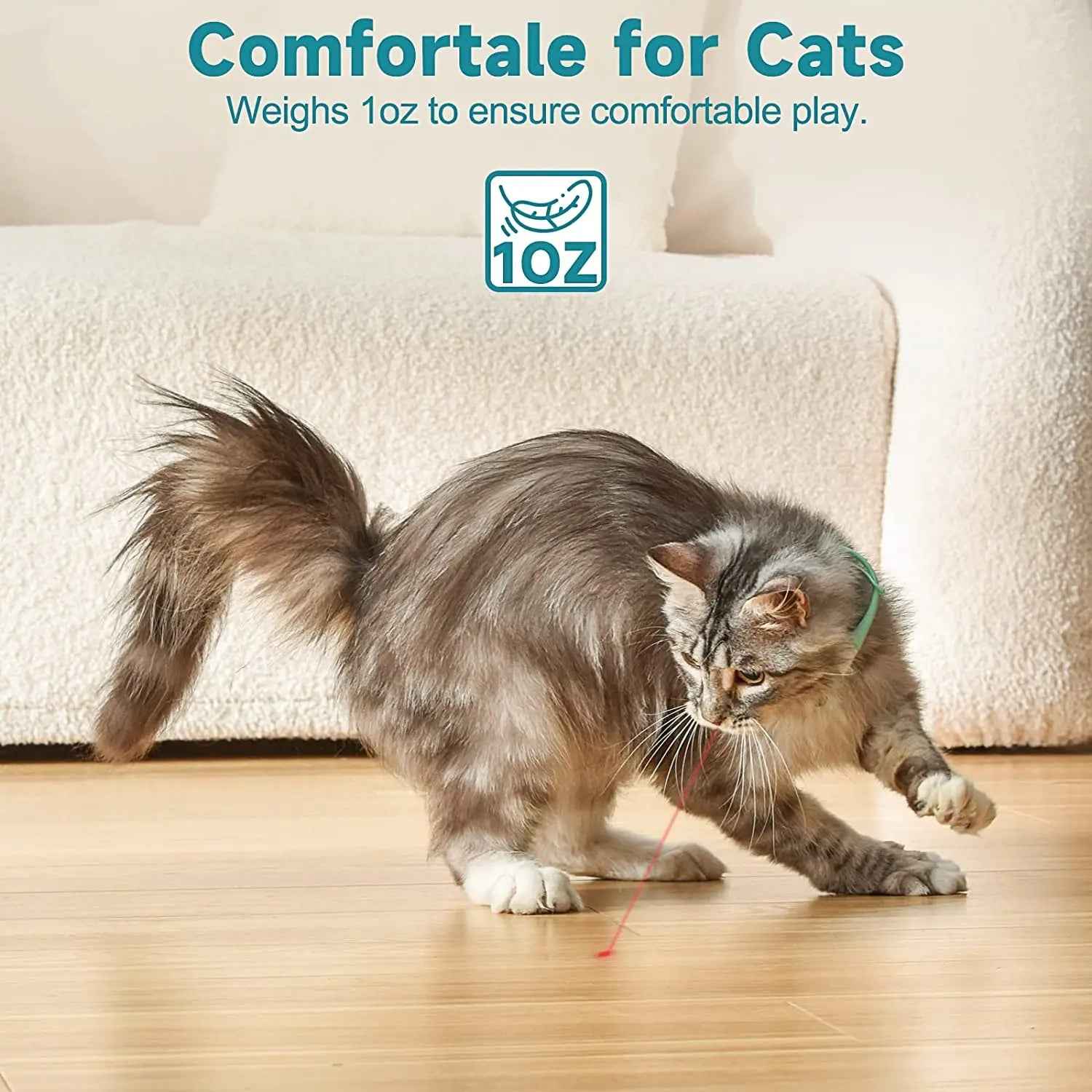 Laser Cat Collar — Automatic Rotating Laser Toy Collar for Indoor Cats