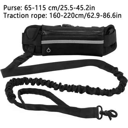 Hands-Free Dog Leash — Waist Belt Running Leash for Active Dog Owners and Joggers