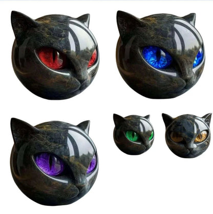 Decorative Black Cat Stone Figurine - SBDS WORDTR-9759black cat figurinecat sculpturehome decor