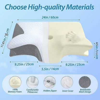 Memory Foam Cervical Pillow SBDS WORD