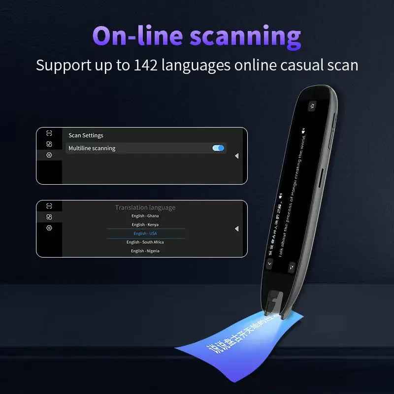 Language Translator Pen — 131 Languages, Scan & Speak, Offline Mode