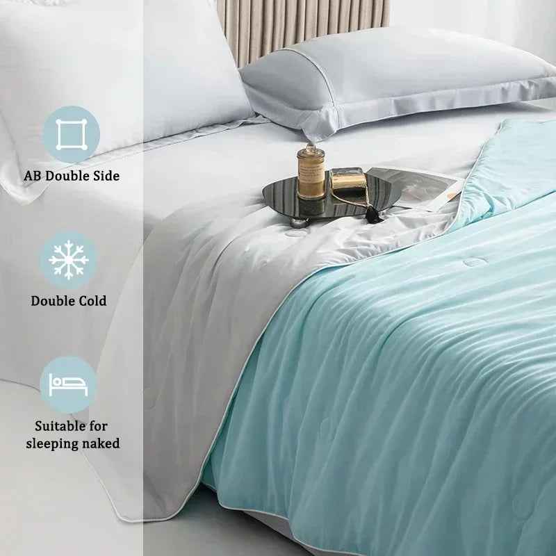 Cooling Blanket — Double-Sided Summer Blanket for Hot Sleepers, Twin & Queen