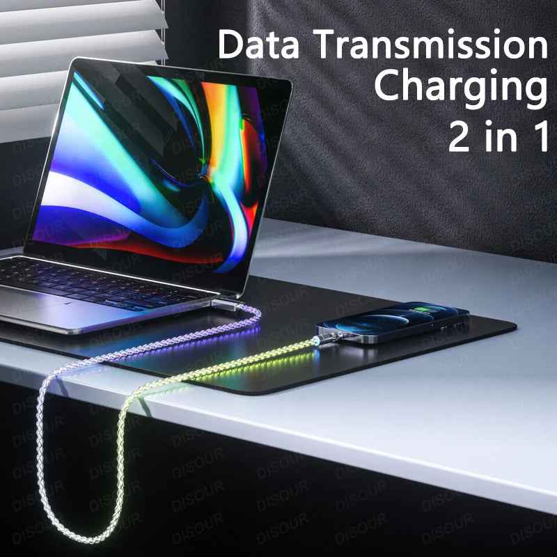 120W RGB Fast Charging Cable SBDS WORD