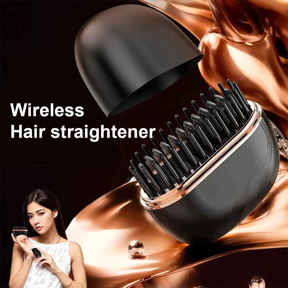 Portable Mini Hair Straightener — Cordless Travel Flat Iron for Quick Touch-Ups Anywhere