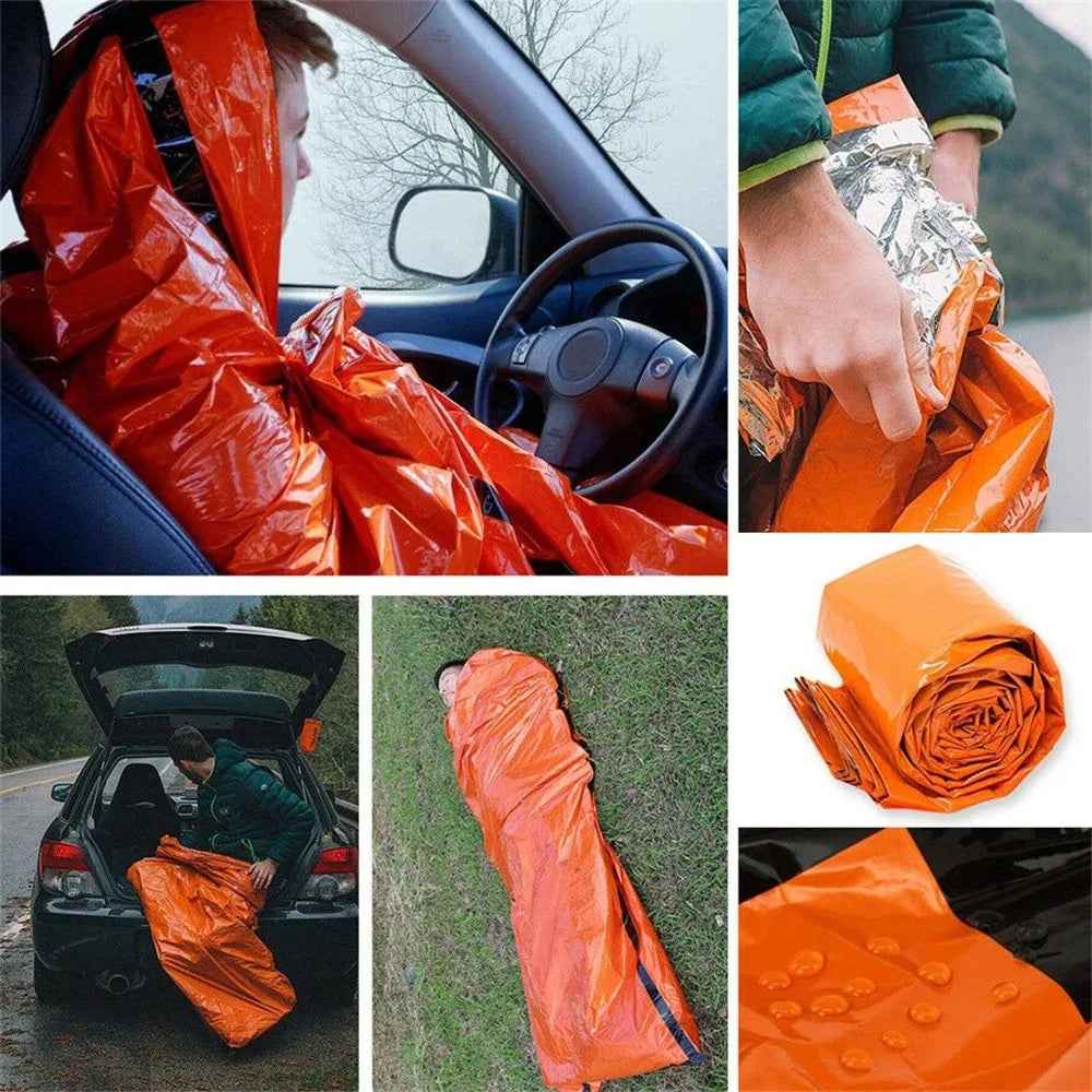 Emergency Sleeping Bag — Mylar Thermal Survival Bag, Waterproof & Windproof