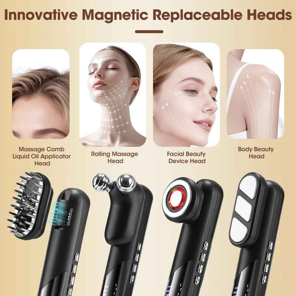 4-in-1 EMS Electric Scalp Massager Comb — Stimulates Hair Growth and Relieves Scalp Tension