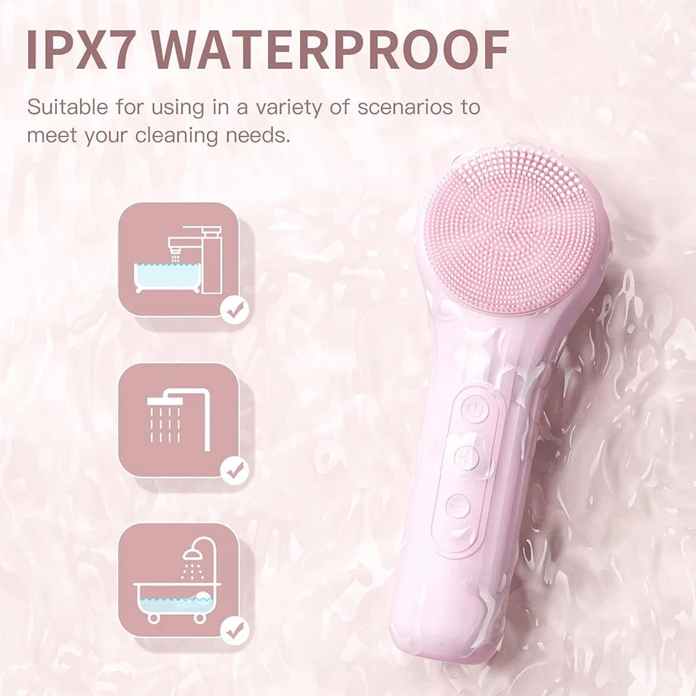 Sonic Waterproof Facial Cleansing Brush - SBDS WORDTR-10352beauty deviceexfoliating brushface massager