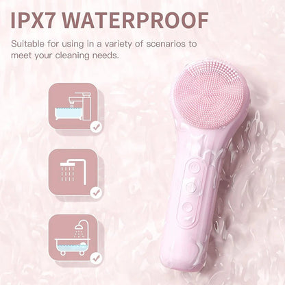 Sonic Waterproof Facial Cleansing Brush - SBDS WORDTR-10352beauty deviceexfoliating brushface massager