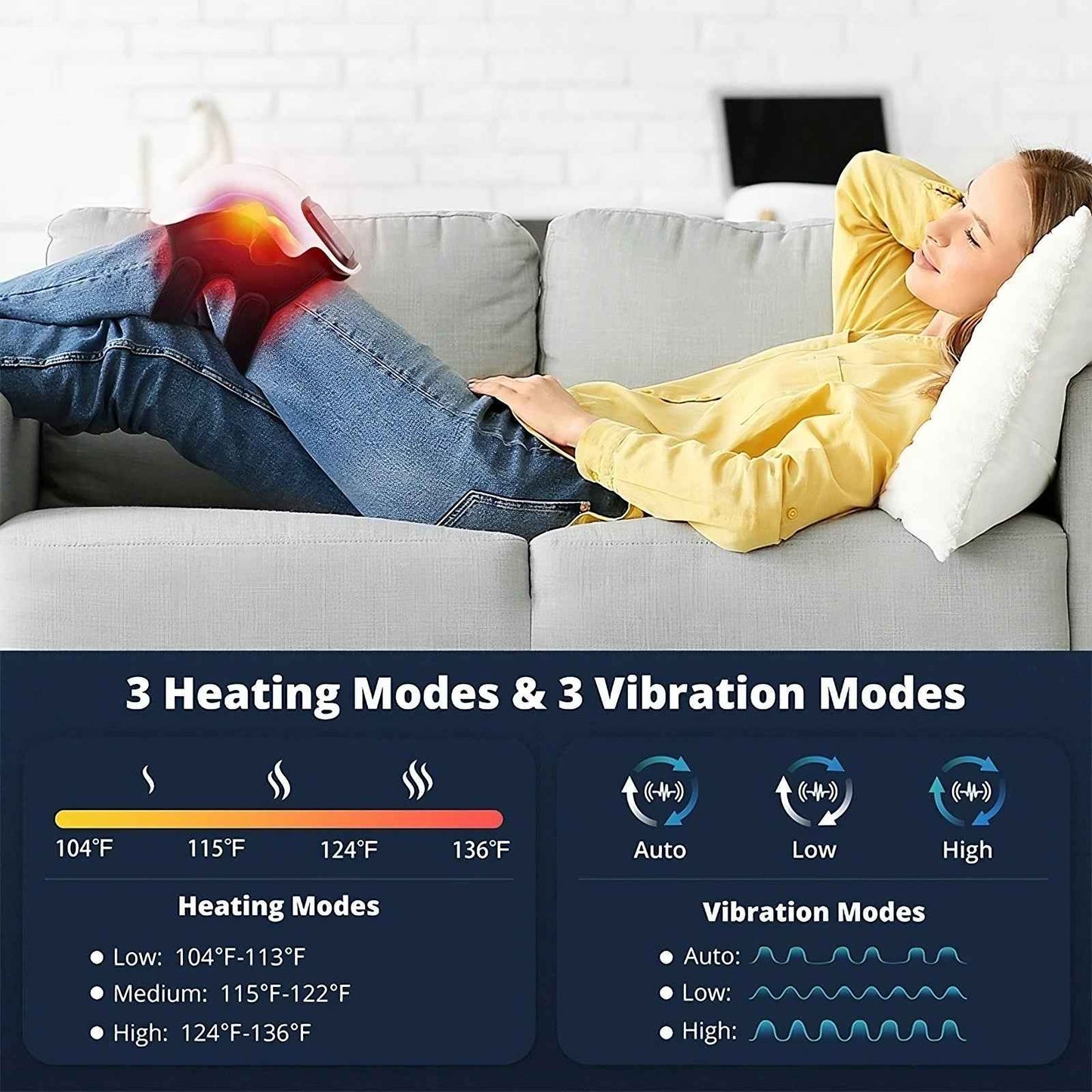 Electric Knee Therapy Device — Infrared Heat and EMS for Knee Pain Relief and Joint Recovery