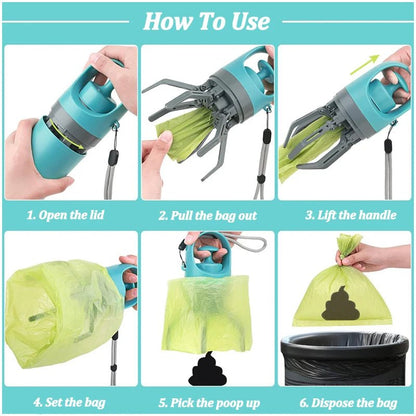 Portable Dog Poop Scooper - SBDS WORDTR-9662dog poop scooperdog walking accessoryno - touch scooper