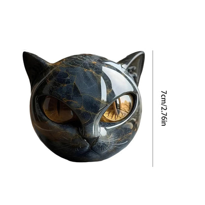 Decorative Black Cat Stone Figurine - SBDS WORDTR-9759black cat figurinecat sculpturehome decor