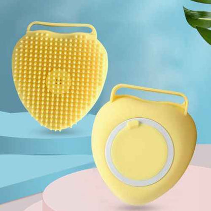 Pet Bath Brush — Silicone Shampoo Dispenser & Massage Brush for Dogs & Cats