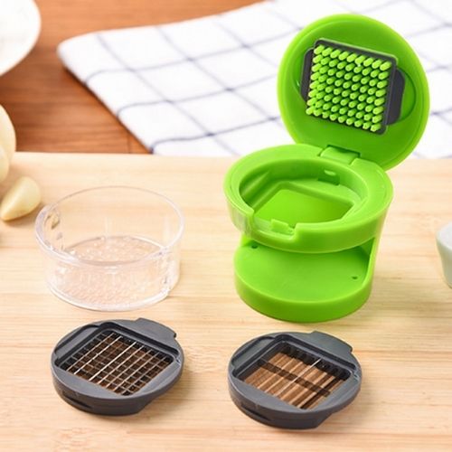 Garlic Dicer & Peeler — 2-in-1 Mincer with Interchangeable Blades Canada SBDS WORD