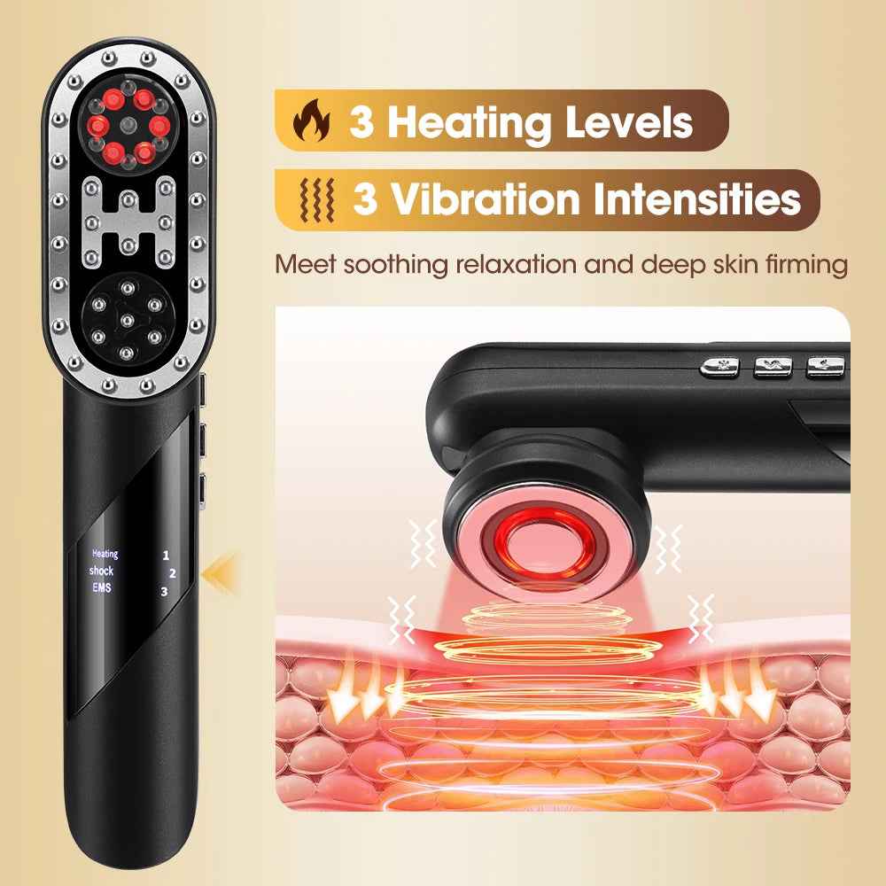 4-in-1 EMS Electric Scalp Massager Comb — Stimulates Hair Growth and Relieves Scalp Tension