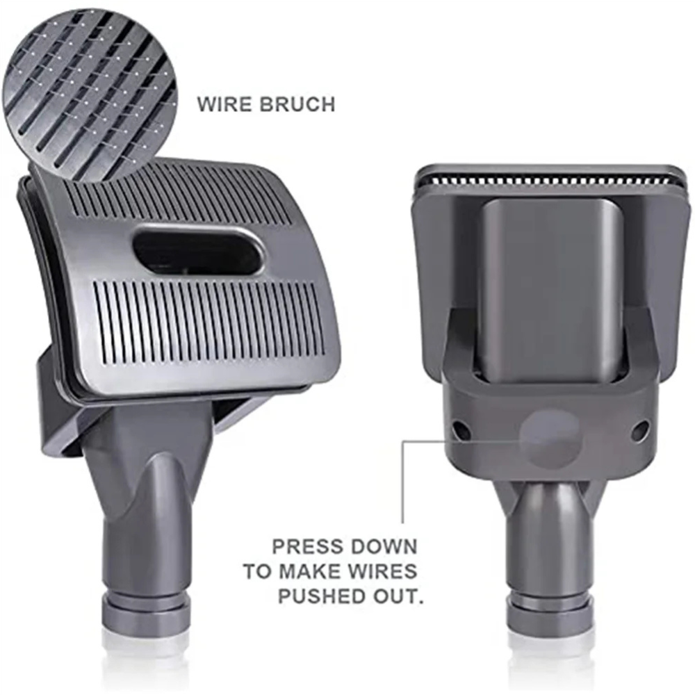 Pet Grooming Vacuum Attachment for Dyson — Groom and Vacuum Dog or Cat Hair Simultaneously