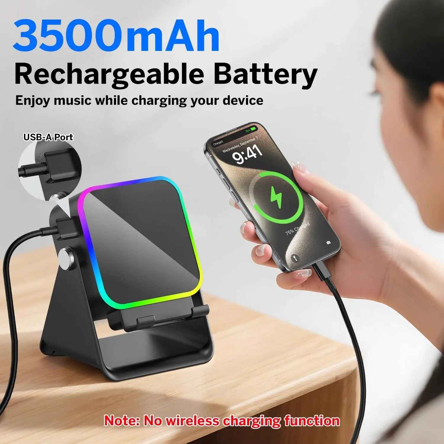 5-in-1 Wireless Charging Bluetooth Speaker — Charge Phone Watch Earbuds While Playing Music