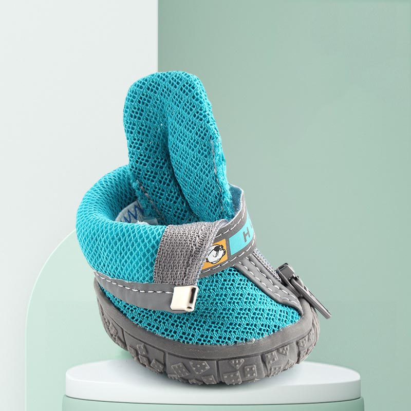 Dog Shoes for Hot Pavement — Breathable Paw Protection Boots, 4-Pack