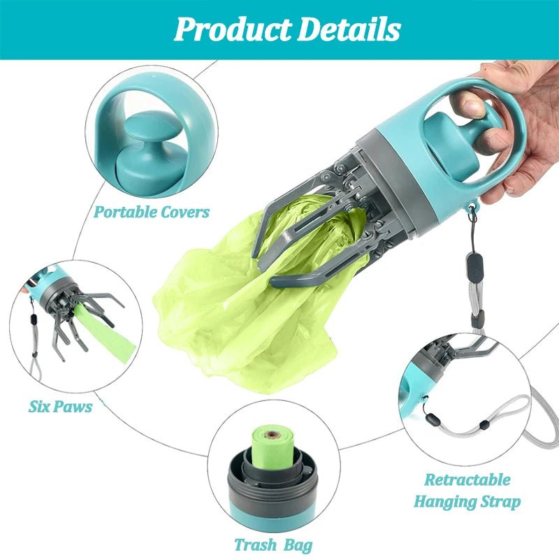 Portable Dog Poop Scooper - SBDS WORDTR-9662dog poop scooperdog walking accessoryno - touch scooper