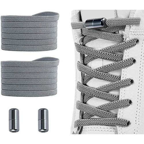 Elastic No Tie Metal Shoelaces SBDS WORD