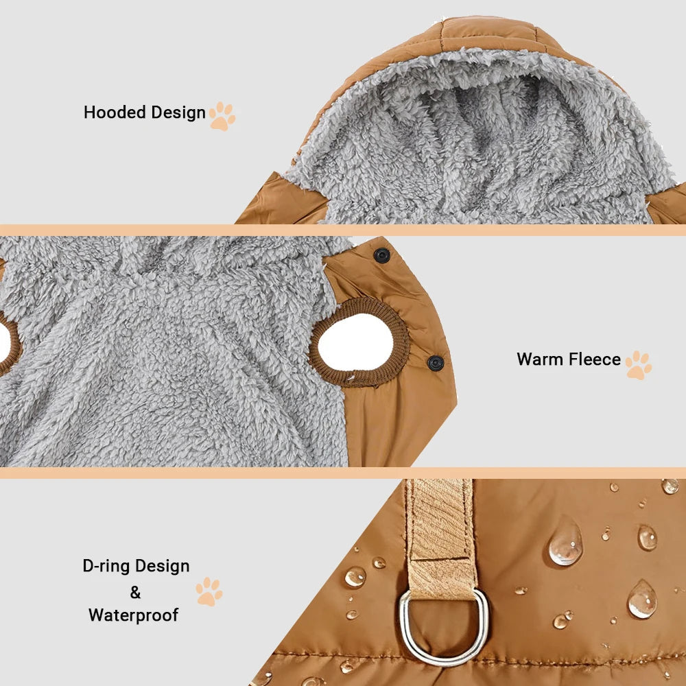 Cozy Hooded Pet Jacket SBDS WORD